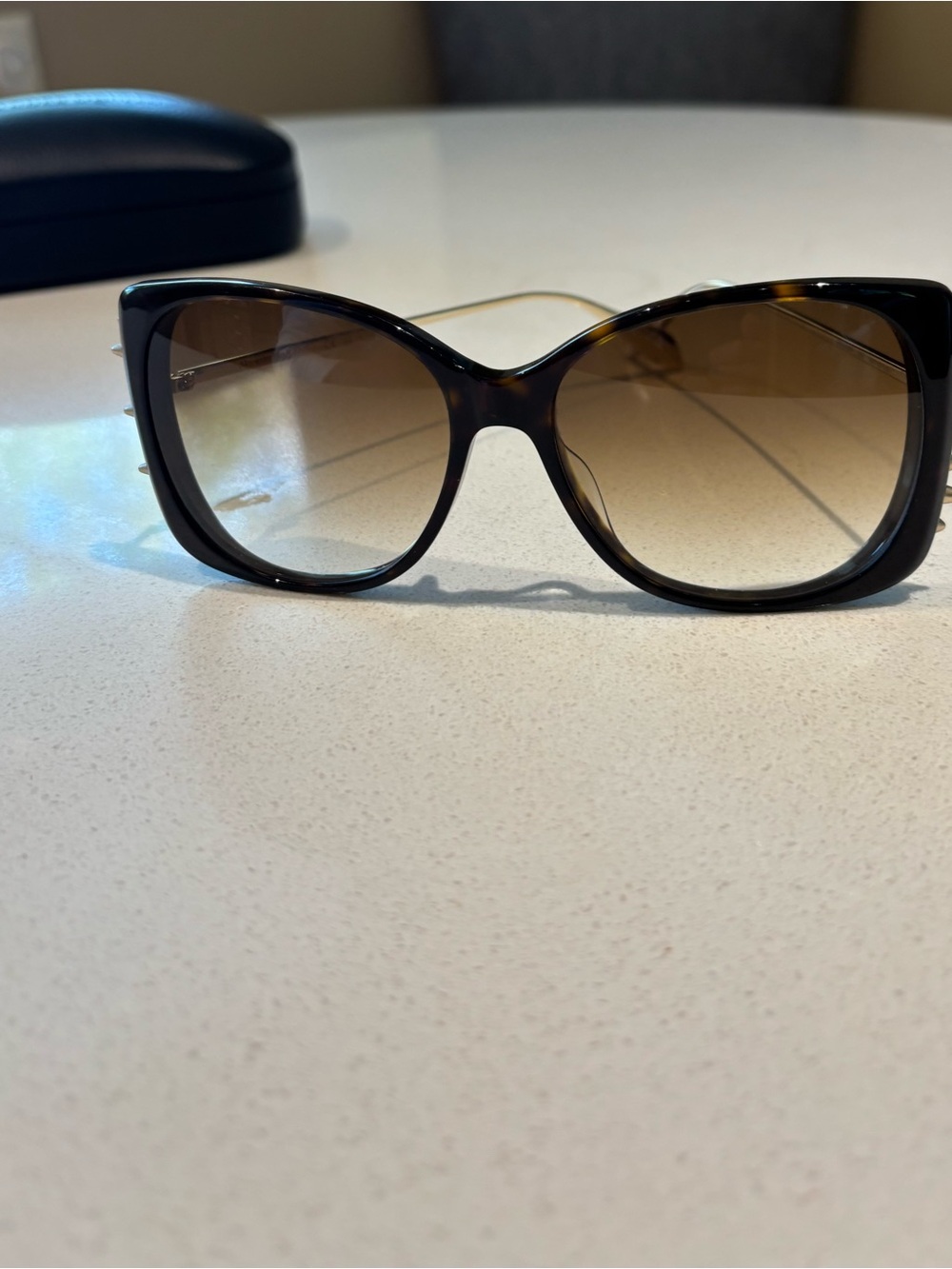 Tortoiseshell Cat-Eye Women's Sunglasses Alexander McQueen